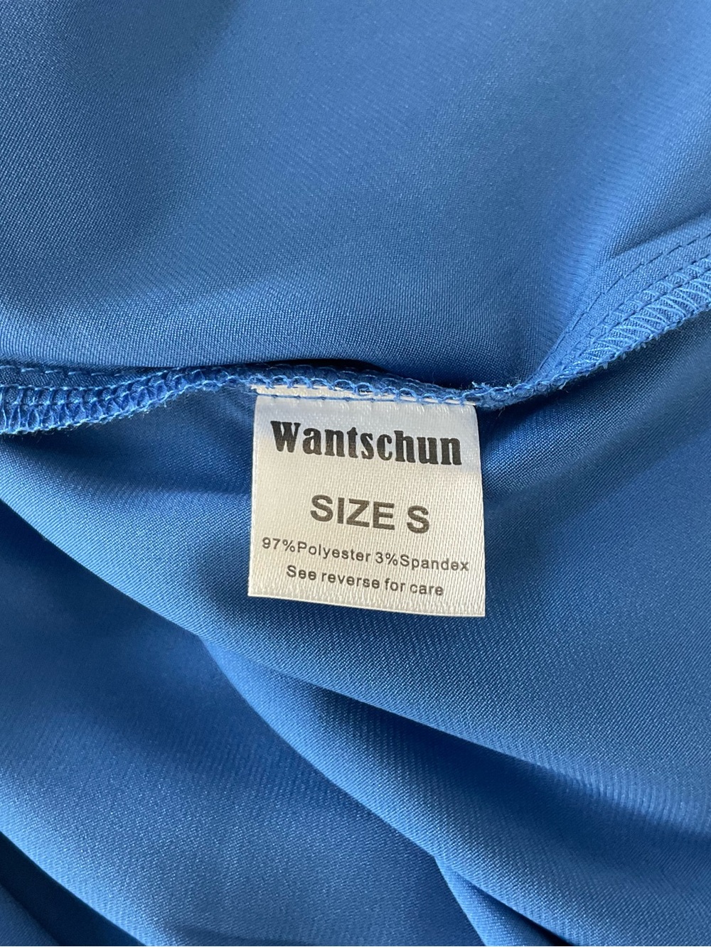 Royal Blue Satin Scoop Neck Cami - Picture 3 of 6